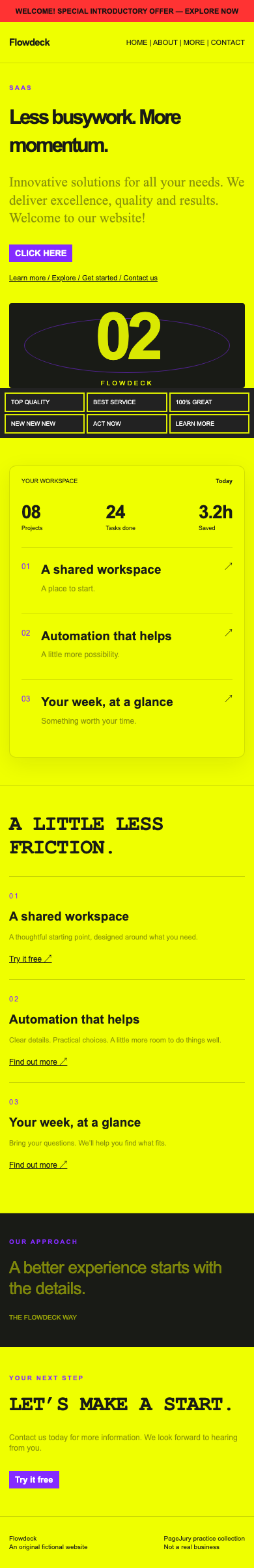 Full mobile screenshot of Flowdeck