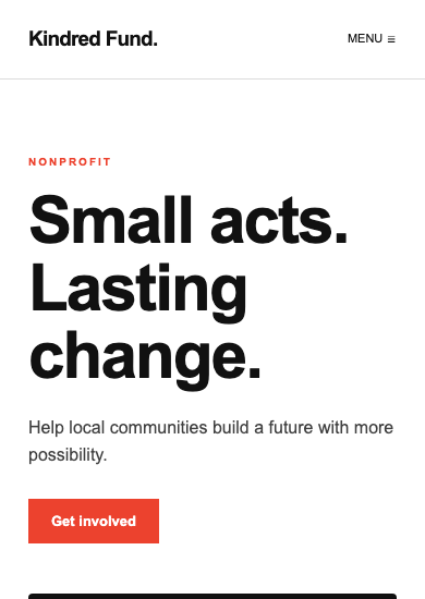 Kindred Fund: swiss nonprofit page