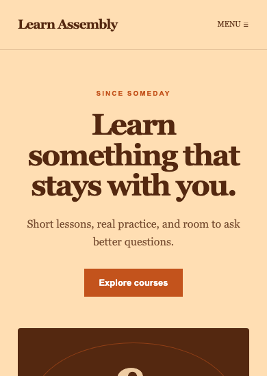 Learn Assembly: retro education page