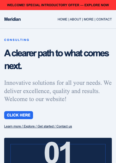 Meridian: utility consulting page