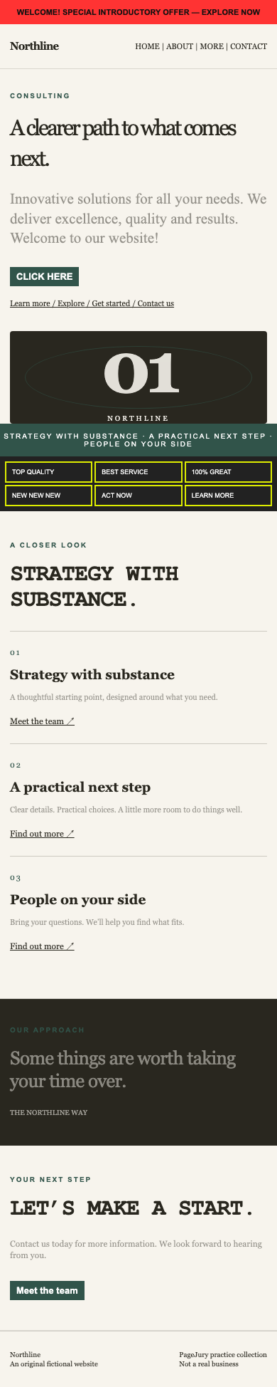 Full mobile screenshot of Northline