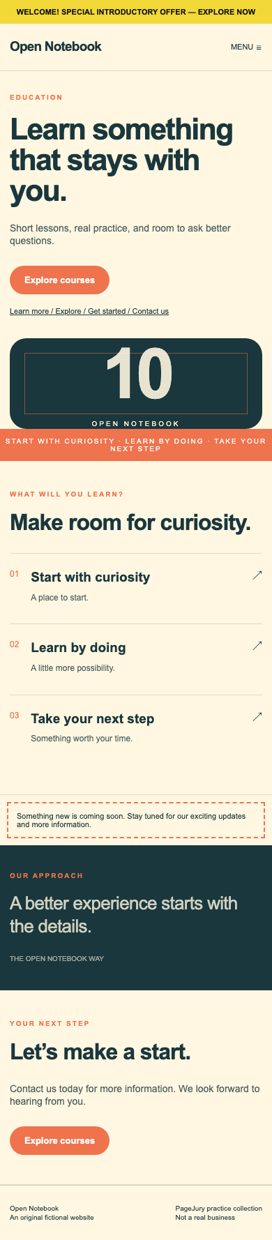 Full mobile screenshot of Open Notebook