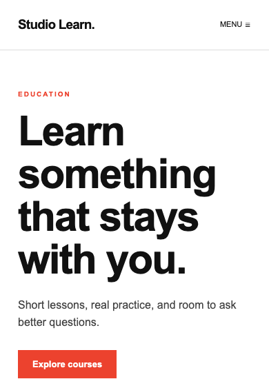 Studio Learn: swiss education page